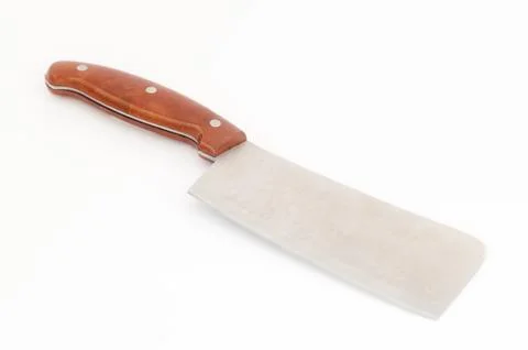 Meat cleaver. Isolated Stock Photos
