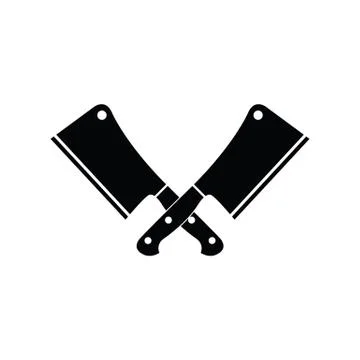 Meat cleaver knife - vector icon Stock Illustration