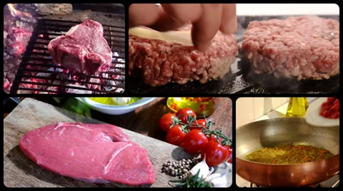 Meat, composition Video stock 32507802
