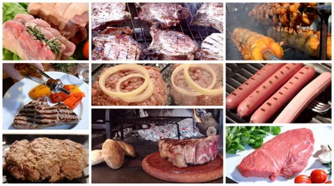 Meat, composition 스톡 동영상 37633837