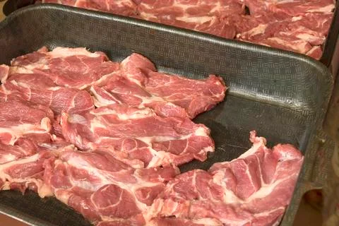 Meat cooked in the oven Stock Photos