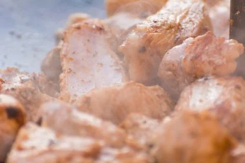 The meat is cooked Stock Photos