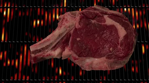 Meat  is cooking on barbecue Stock Footage 72978092