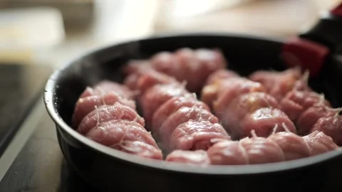 Meat cooking Stock Footage 203896352