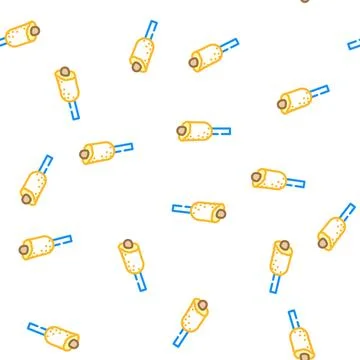Meat corn dog vector seamless pattern Stock Illustration