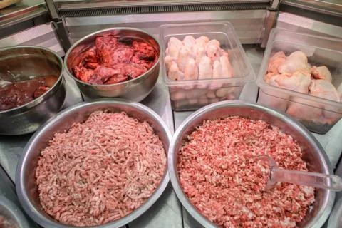 Meat on the counter Stock Photos