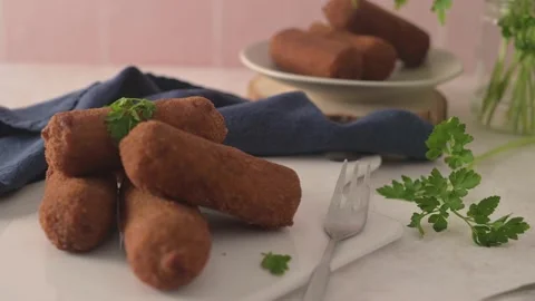 Meat croquets Stock Footage 168207562