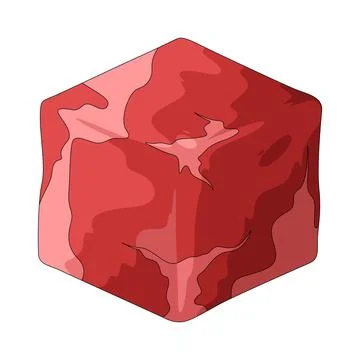 Meat cube illustration Stock Illustration
