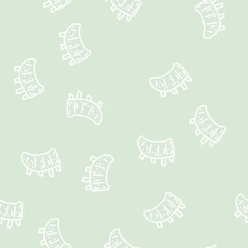 Meat cube line vector seamless pattern Illustrazione stock