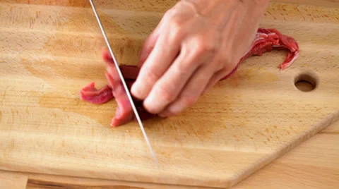 Meat cubes Stock Footage 35837911