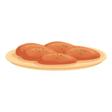 Meat culinary icon cartoon vector. Baked dish Stock Illustration