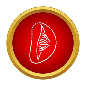 Meat cut preparing icon for food packaging Stock Illustration