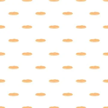 Meat cutlet flat cartoon seamless pattern background Illustrazione stock