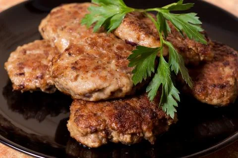 Meat cutlets Stock Photos