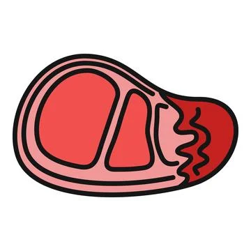 Meat cuts graphic design vector drawing Stock Illustration