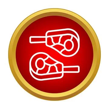 Meat cuts icon representing butchery and food industry Stock Illustration