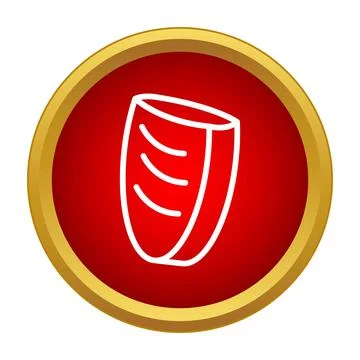 Meat cuts icon representing fresh red beef Illustrazione stock