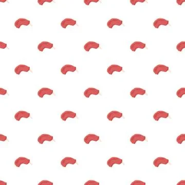 Meat cuts seamless pattern for food background Stock Illustration