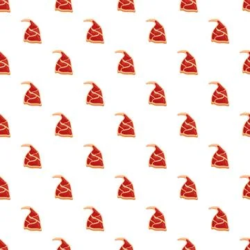 Meat cuts seamless pattern on white background Stock Illustration