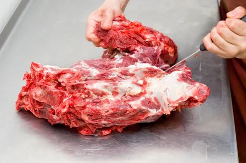 Meat cutting Stock Photos