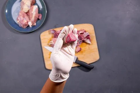Meat cutting Stock Photos
