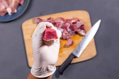 Meat cutting Stock Photos