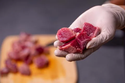 Meat cutting Stock Photos