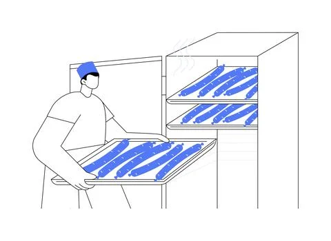 Meat dehydrator abstract concept vector illustration. Stockillustratie