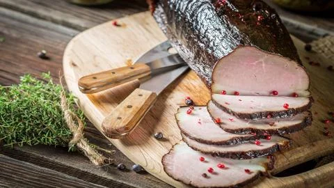 Meat delicacies Stock Photos