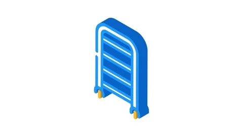 Meat department rack isometric icon animation Stock Footage 327294808