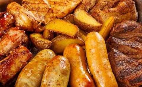 Meat dish with vegetables 스톡 사진