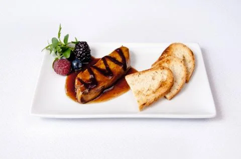 Meat dish on a white background Stock Photos