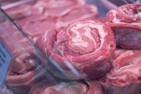 Meat on display Stock Photos