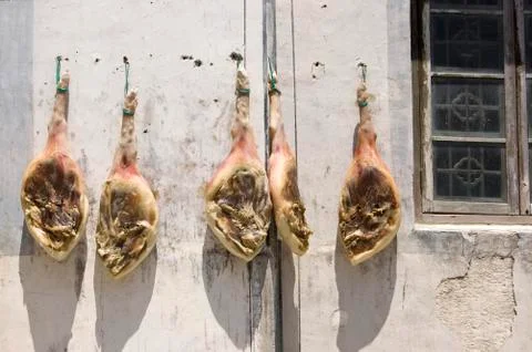 Meat drying Stock Photos