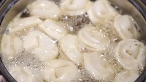 Meat dumplings in cooking process Stock Footage 71631199