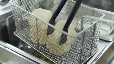 Meat dumplings in slow motion Stock Footage 82042901