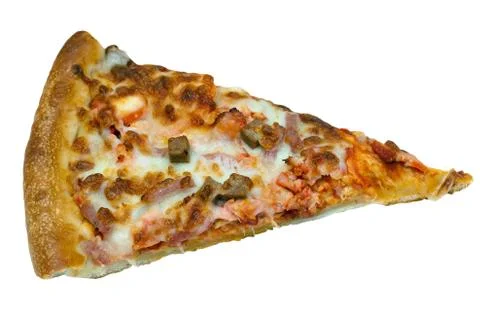 Meat Feast Pizza Slice 写真素材