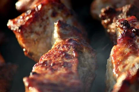 Meat on the fire, barbecue Stock Photos