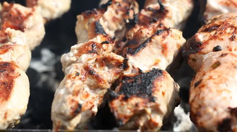 Meat on fire Stock Footage 4682024