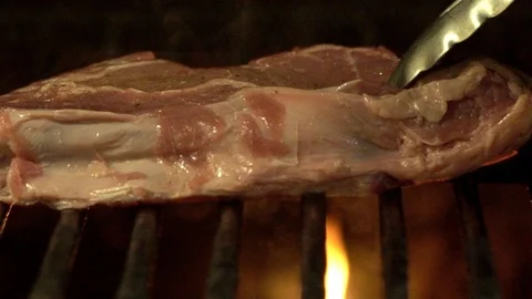 Meat on fire Stock Footage 102700664