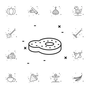 Meat flat vector icon in agriculture pack Stock Illustration