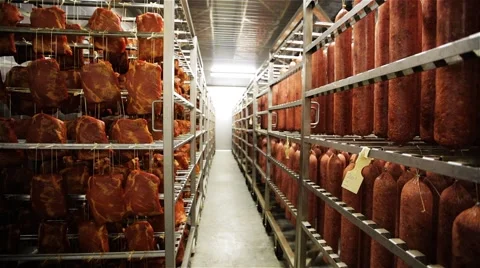 Meat in the Freezer Stock Footage 44211126