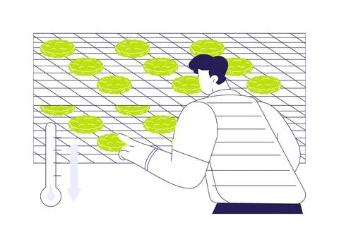 Meat freezing abstract concept vector illustration. 스톡 일러스트