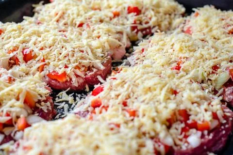Meat in French before roasting in the oven 写真素材
