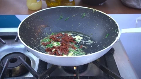 Meat Fried In A Skillet. Stockbeeldmateriaal 105886918
