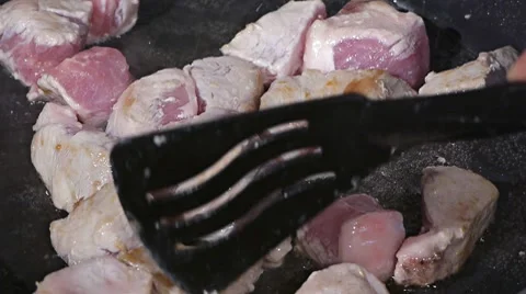Meat fry Stock Footage 7737253