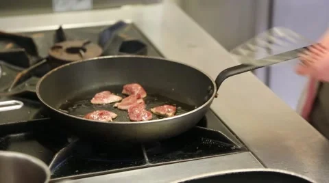 Meat frying Stock Footage 47547728