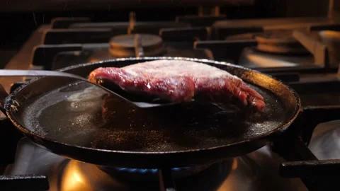 Meat frying in a pan Stock Footage 158852158