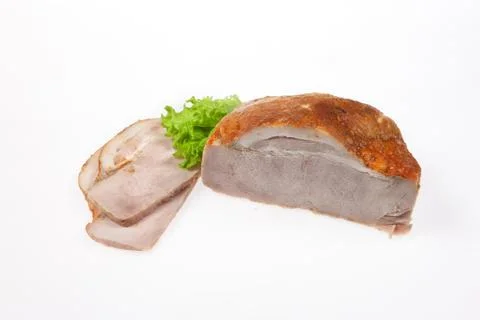 Meat With Greenery Stock Photos