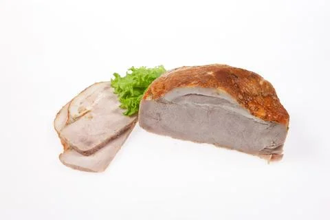 Meat With Greenery Stock Photos